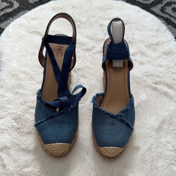 INC International Concepts Denim Blue Espadrilles - Picture 1 of 9